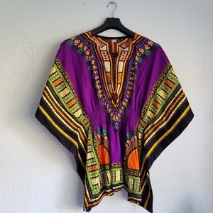 Women Ethnic Kimono Tribal Print One Size Smocked